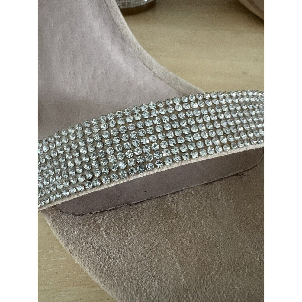 Jeffrey Campbell Laura Crystal Embellished Ankle Strap Silver 8 Prom Wedding - Picture 7 of 12